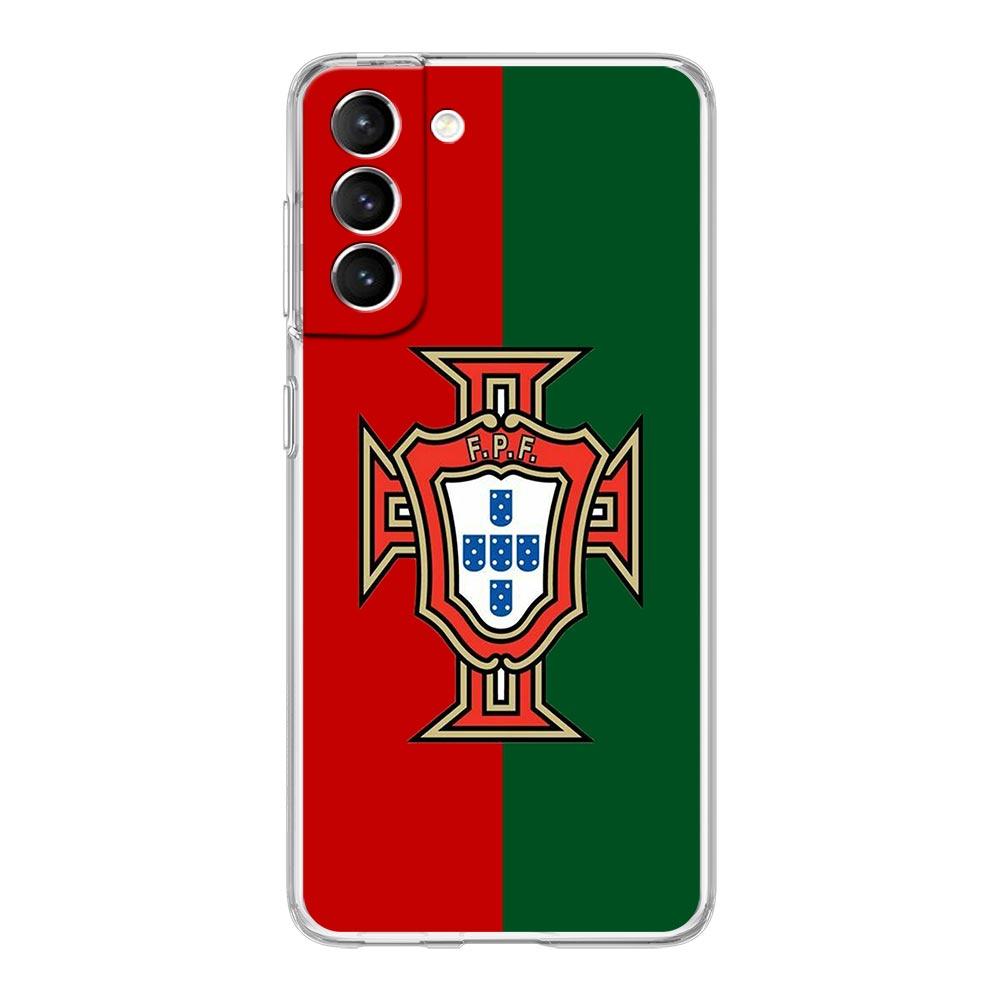 Portugal Flag Soccer 7 Phone Case For Samsung Galaxy S22 5G S20 Ultra S21 FE 5G S10E S9 S8 S10 Plus Note 20 10 Soft Clear Cover