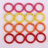 24mm Candy Color Round Metal Keychain - Handmade Spray Painted DIY Jewelry Accessory, Available In Multiple Colors