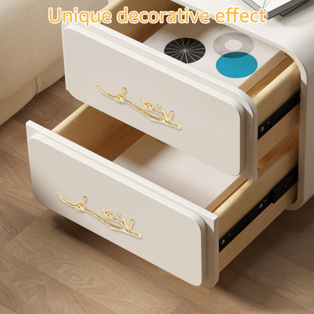 Gold Furniture Handle Twig Drawer Dresser Handle Flower Branch Shaped Dresser Knob Brass Branch Cabinet Handles for Home Decor