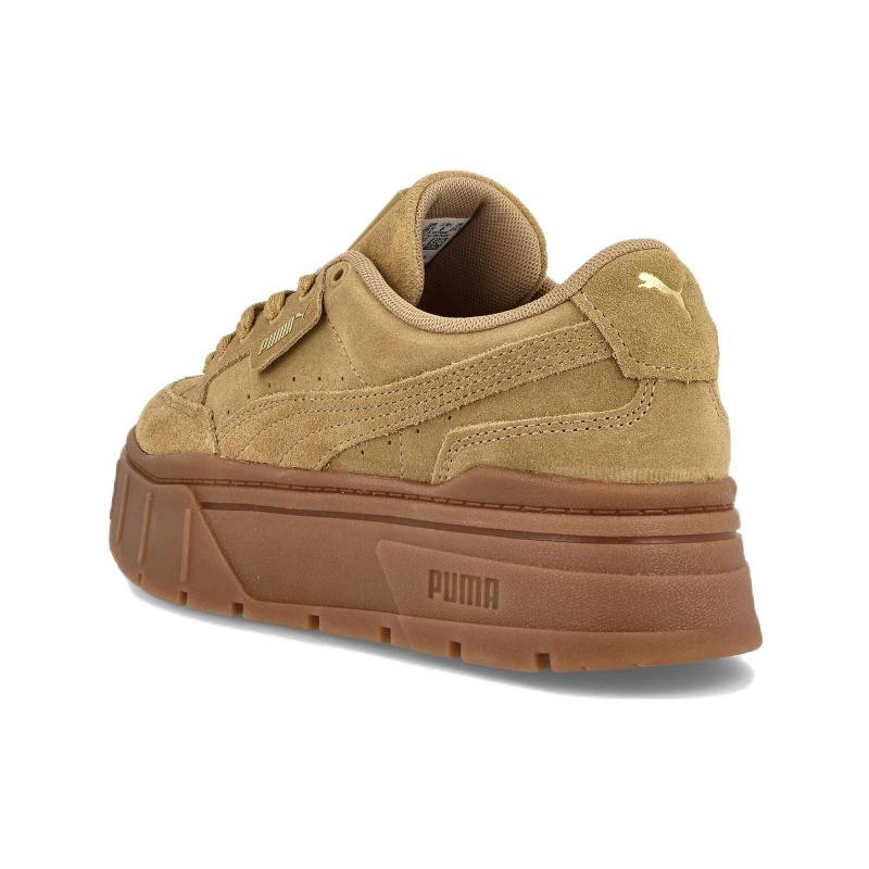 Puma Damen Mayze Stack Wildleder Low-Top Plateau-Sneaker Braun 383983-03