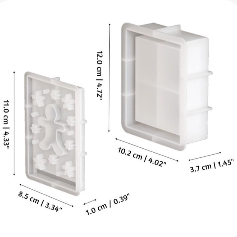 Christmas Series Resin Shadow Box Mold Santa Claus UV Epoxy Silicone Hollow Lamp Mold DIY Crafts Elk Snowflake Pattern