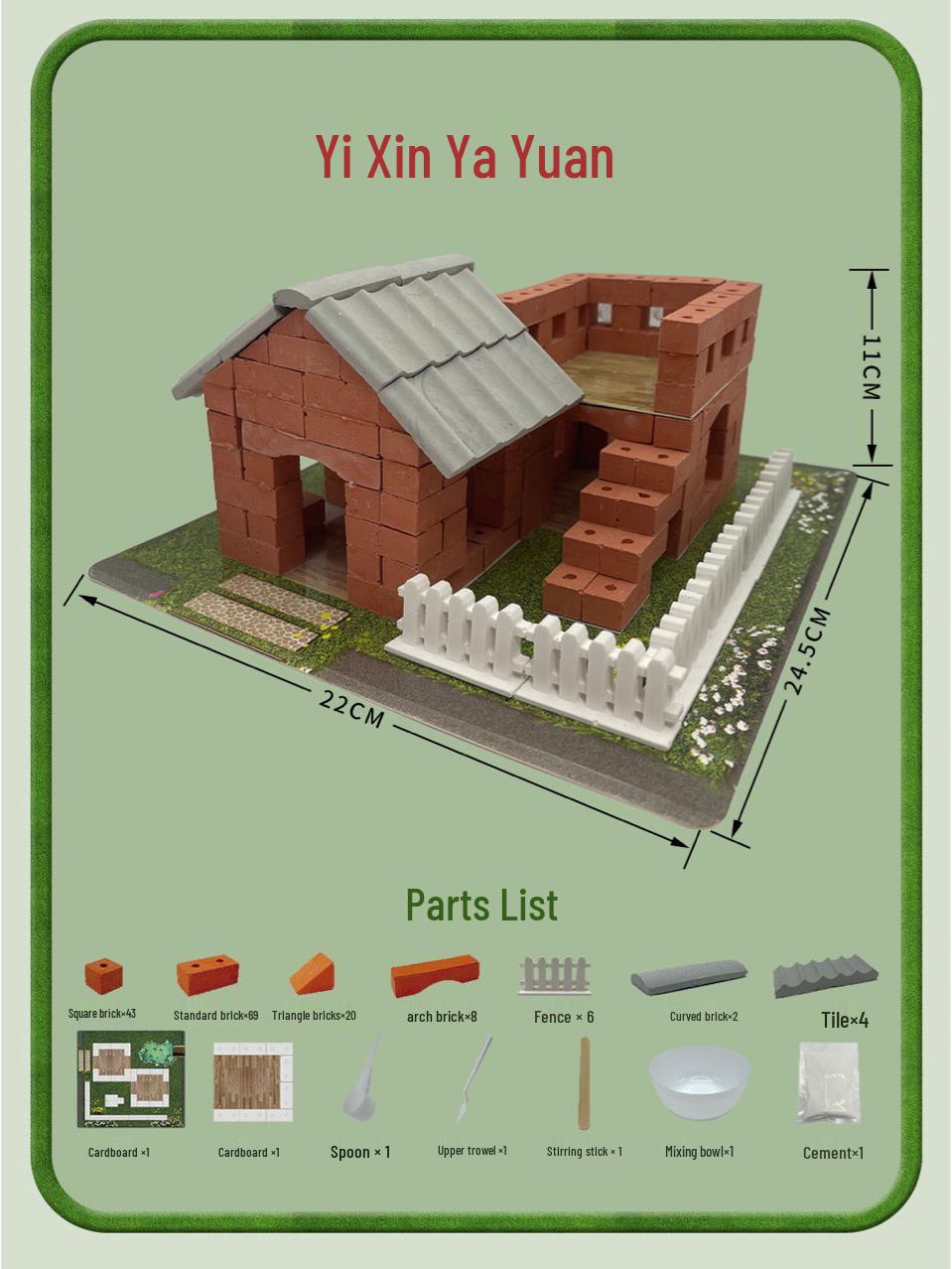 Мини Строитель из Кирпичиков: Детский набор «Ручная работа: Архитектура домика»