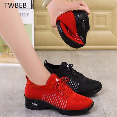Women's Modern Dance Sneakers Soft Bottom Ballroom Jazz Sneakers Breathable Air Cushion Outdoor Women's The Old Beijing Shoes