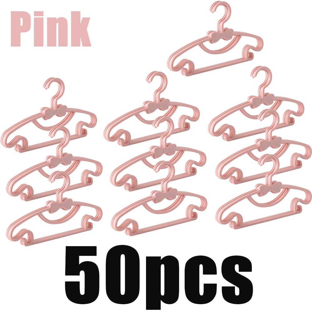 5/10/20/30/50pcs Of Children's Hangers Plastic Portable Towel Scarfs Hangers Kids Clothing Closet Storage Hanger Racks Accessory