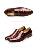 Men's Patent Leather Formal Shoes - Shiny Cowhide Pointed Toe Wedding Dress Shoes