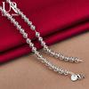 Collier chaîne à billes lisses en argent sterling 925 de 6 mm, bijoux de mariage à la mode