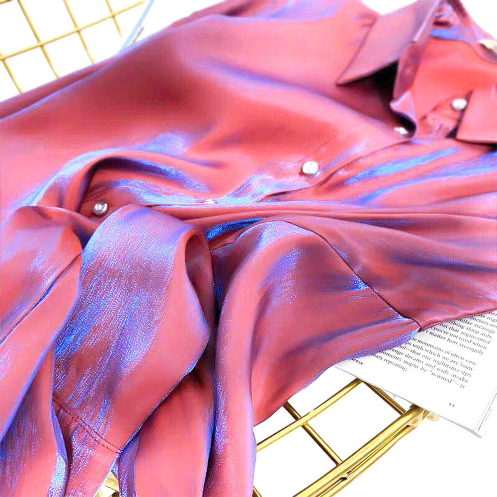 100x150cm Gradient Two-color Silk Fabric For Designer Styling Fashion Skirts Sewing Bridal Veil Prom Gown Upholstery Soft Smooth