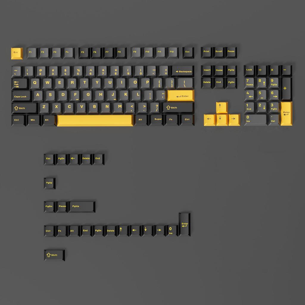 114 Keys Ink Blue Double Shot PBT Keycaps Cherry Profile Custom Keyboard Key Caps for Gateron MX Switches Gaming Keyboards