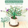 Neuer Outdoor Pfauenform Rankgitter Blumentopfhalter Ständer Rahmen Pflanzenstütze Gartenpflock Hofblumen