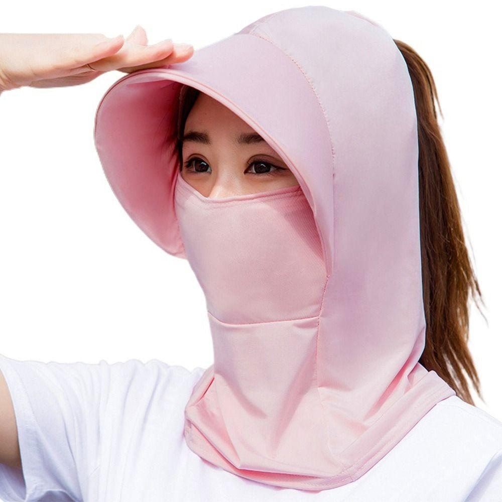

Fashion Anti-UV Ice Silk Sun Hat Breathable Quick Drying Sunshade Cap Wide Brim Neck Face Protection Sun Visor Cap Summer