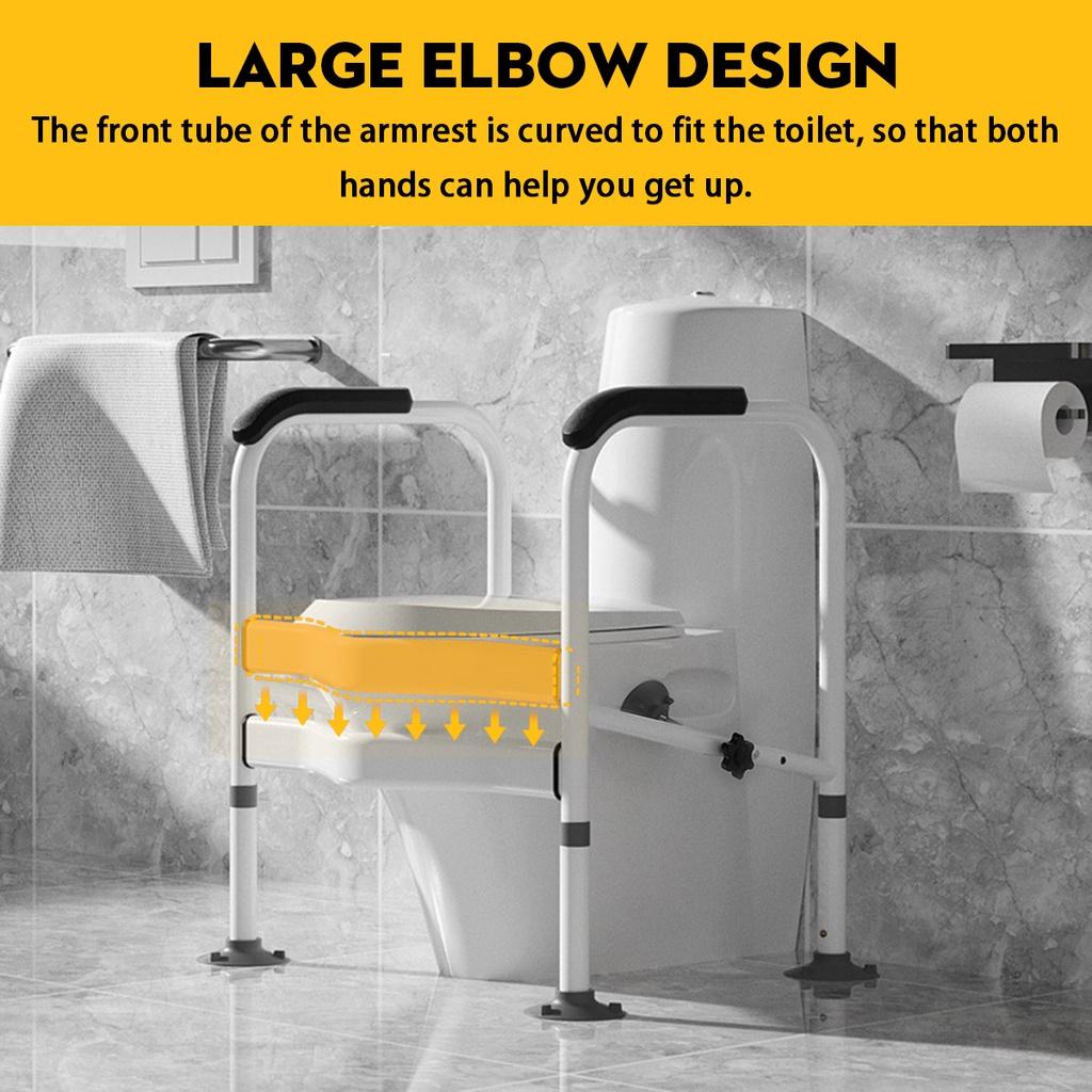 Toilet Safety Rail Anti-slip Bathroom Grab Bar Adjustable Toilet Frame Rack Safety Rails Shower Handrail Health Care Equipment for Elderly Disabled