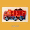 Kids' 3D Wooden Engineering Vehicle Puzzle & Matching Board Toy