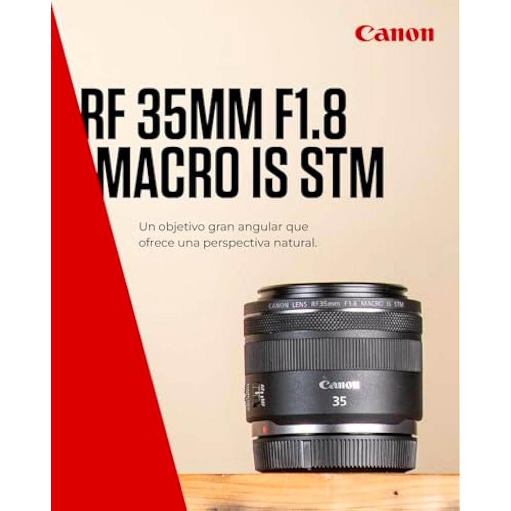 Canon RF3518MISSTM Single Focus Wide Angle Lens RF35mm F1.8 Macro IS STM EOSR Compatible