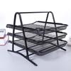 Desktop Iron Mesh File Holder: Multi-layer Storage Rack with Pull-out Metal Baskets