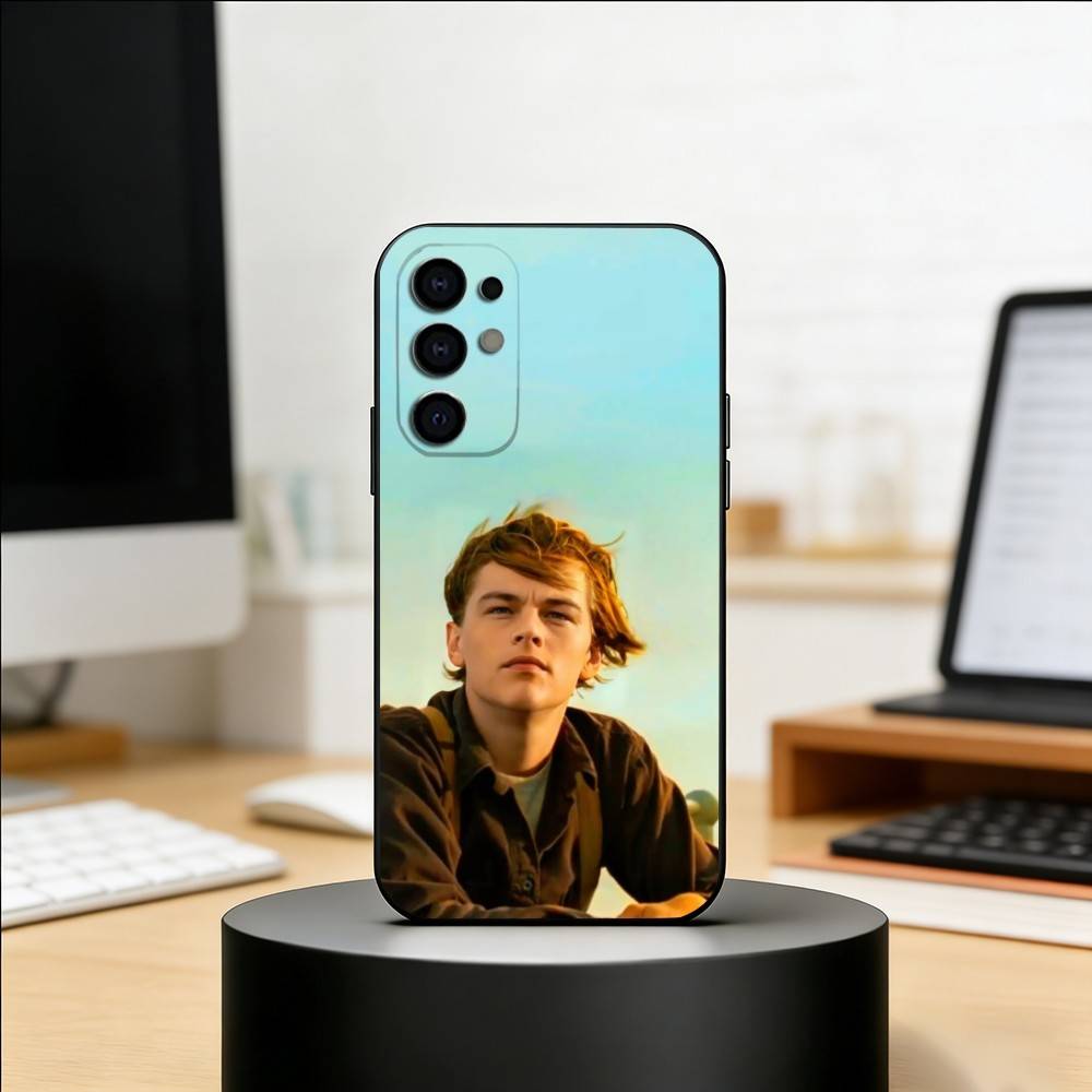Leonardo DiCaprio Phone Case Black Silicone Soft For Samsung S25,S24,S21,S22,S23,S30,Ultra,S20,Plus,Fe,Lite