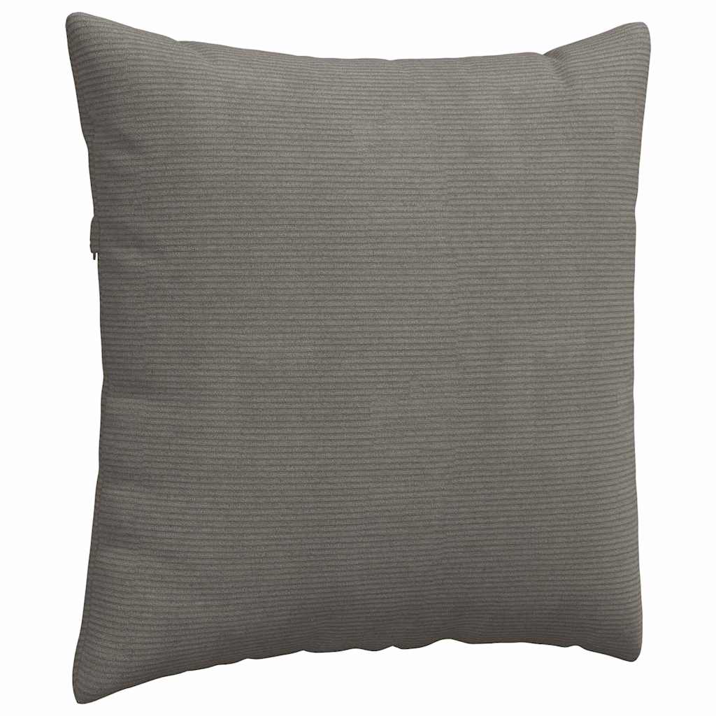 Sofa Cushions 2 Pieces Light Grey 60 X 60 Cm Corduroy Fabric