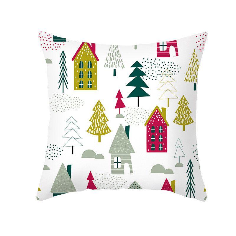 Luxuriously Soft 18 Inch Merry Christmas Cushion Cover With Santa Claus And Holiday Colors