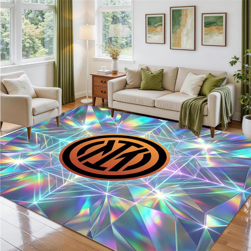 Borussia Dortmund Design Crystal Velvet Rug Soft Decorative Mat for Bedroom Entrance