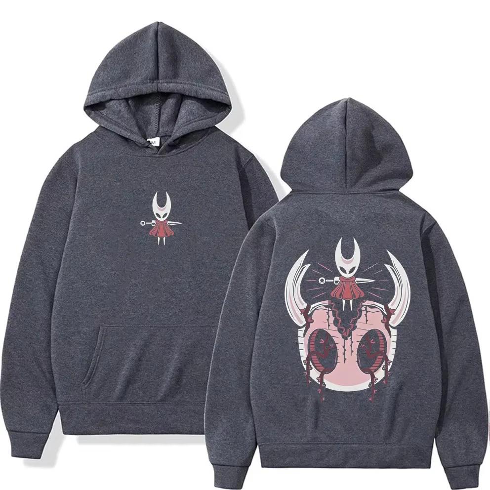 Game Hollow Knight Double Sided Graphic 2D Hoodie Men Women Clothing Fashion Casual Oversized Pullover Male Vintage Fleece Hoodi