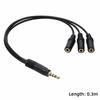3.5mm Headset Splitter Cable Stereo 30cm Audio Jack Extender Male To Female 1 To 6/5/4/3 Port AUX Adapters Cord
