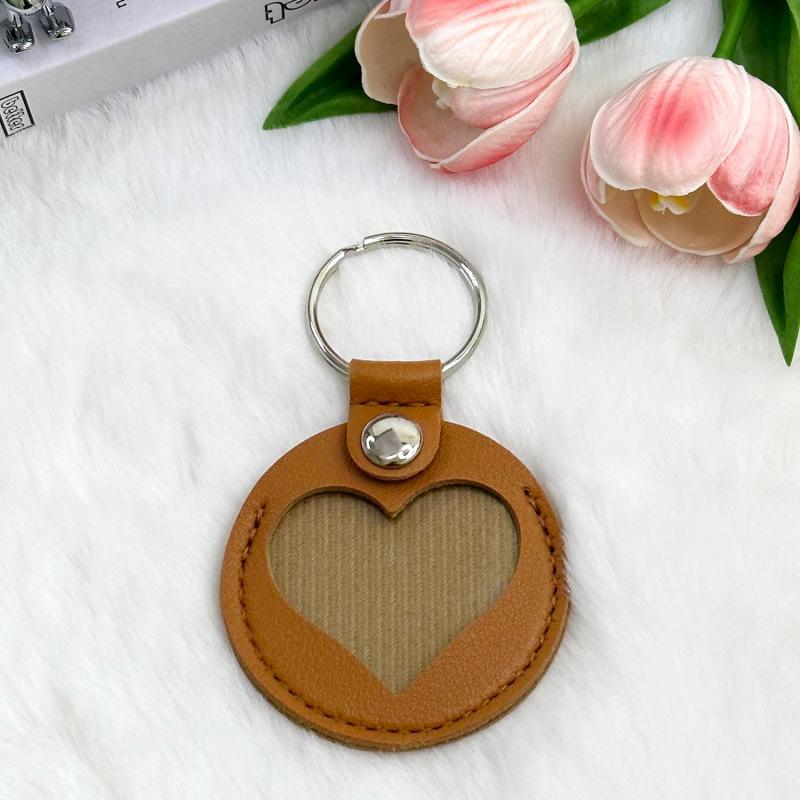 Leather Pet Hair Memorial Keychain Case: Cat & Dog Hair Keepsake Hanger