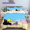 The Barbapapa Family Pattern Bedding Home Decoration Birthday Gift ( 1 Duvet Cover + 2 Pillowcase, Without Core),fan Merchandise.
