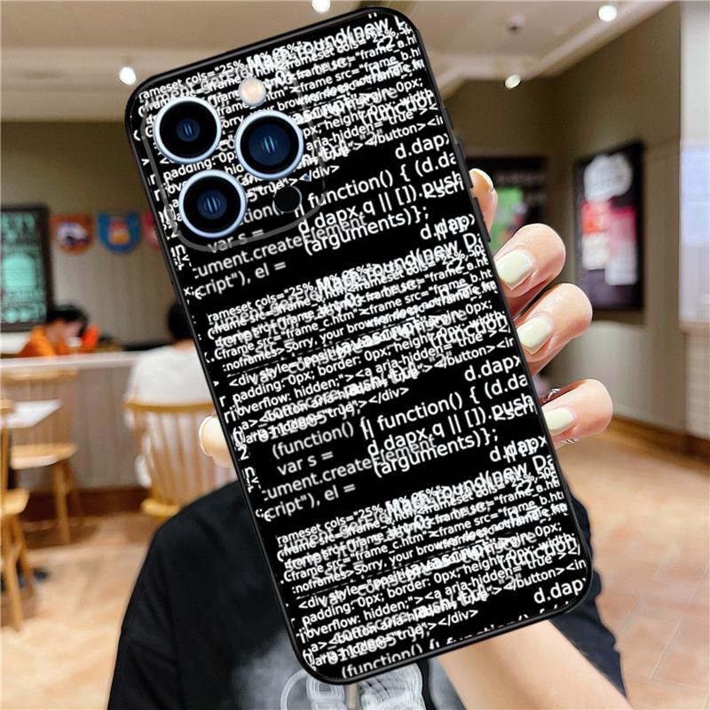 

Programming Languages Case For iPhone 17 16 14 13 12 11 15 Pro Max Mini Plus 16e 17 Air Bumper Cover Accessories iPhone 12 Pro