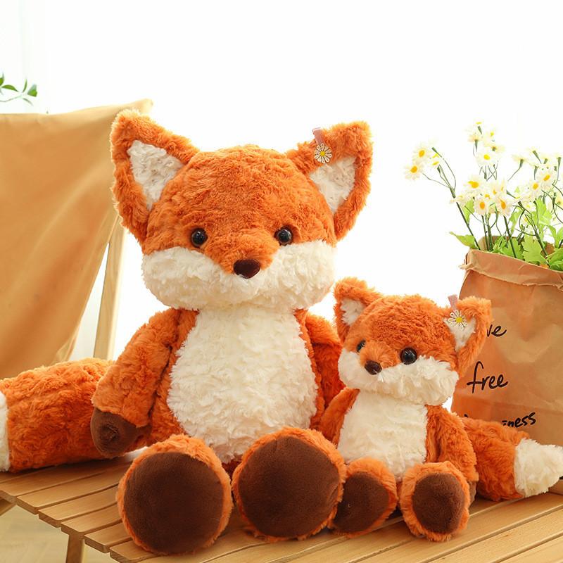 Cute Fox Plush Toy Running Doll Sleeping Hug Pillow Stuffed Animal Gift Birthday