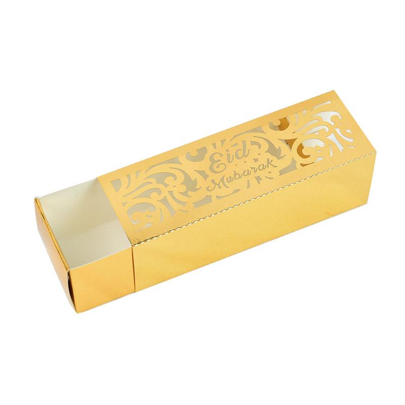 10pcs Eid Mubarak Chocolate Candy Box Ramadan Kareem Favor Gift Box DIY Islamic Muslim Festival Happy Al-Fitr Eid Party Supplies