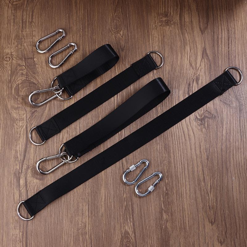 2Pcs Durable Hanging Belt Hammock Swing Hanging Belt And Steel Alloy Hooks Outdoor Camping Hiking Tools Hammock Accessories