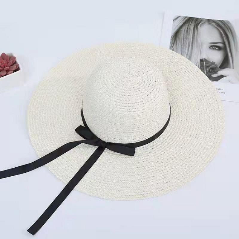 Fashion Holiday Hat Seaside Big Eaves Luffy Straw Hat Women's Summer Beach Hat Versatile Foldable Sun Hat