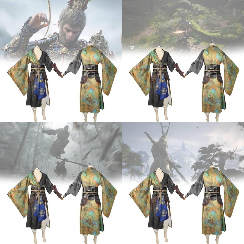 Elegant Black Myth Wukong Cosplay Attire Vintage Inspired Costume For Performances
