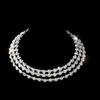 Set di Gioielli da Sposa con Strass, Collana Orecchini Bracciale Completo di Diamanti di Cristallo Set da Tre Pezzi Catena a Griffe Collare di Diamanti