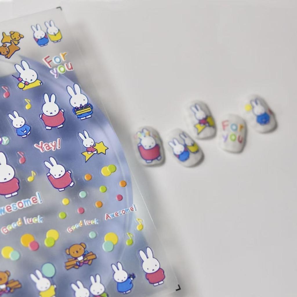 Cute Miffy Rabbit Stickers Little Rabbits Cartoon Handbooks Jelly Stickers Diy Stickers Water Cups Mobile Phones Cameras