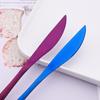 6 PCS Stainless Steel Rainbow Steak Knife Sharp Table Knives Set Restaurant Cutlery Dinner Knife Black Dinnerware Set
