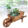 Flower Pot Wooden Cart Innovative Succulent Wheelbarrow Flower Pot for Courtyard Home Decoration