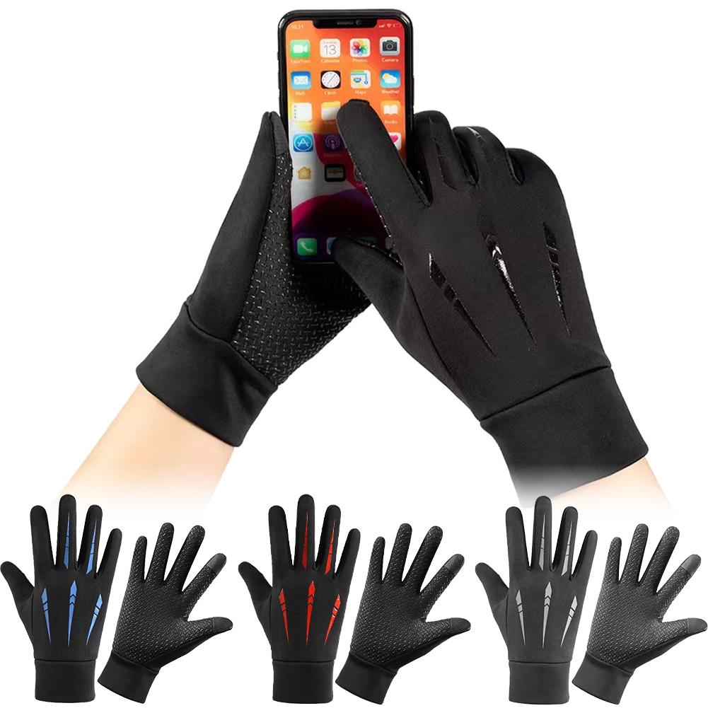 1Pair Winter Waterproof Fishing Men's Gloves Women's Cycling Warm Anti Slip Outdoor Sports Full Finger Touch Screen Gloves