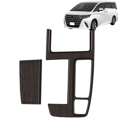 DodoxDIY Kompatibel mit neuem Modell Alphard 40er Serie und Vellfire 40er Serie Custom Schaltpanel Schalthebelpanel Innenschutzmatte Holzmaserung