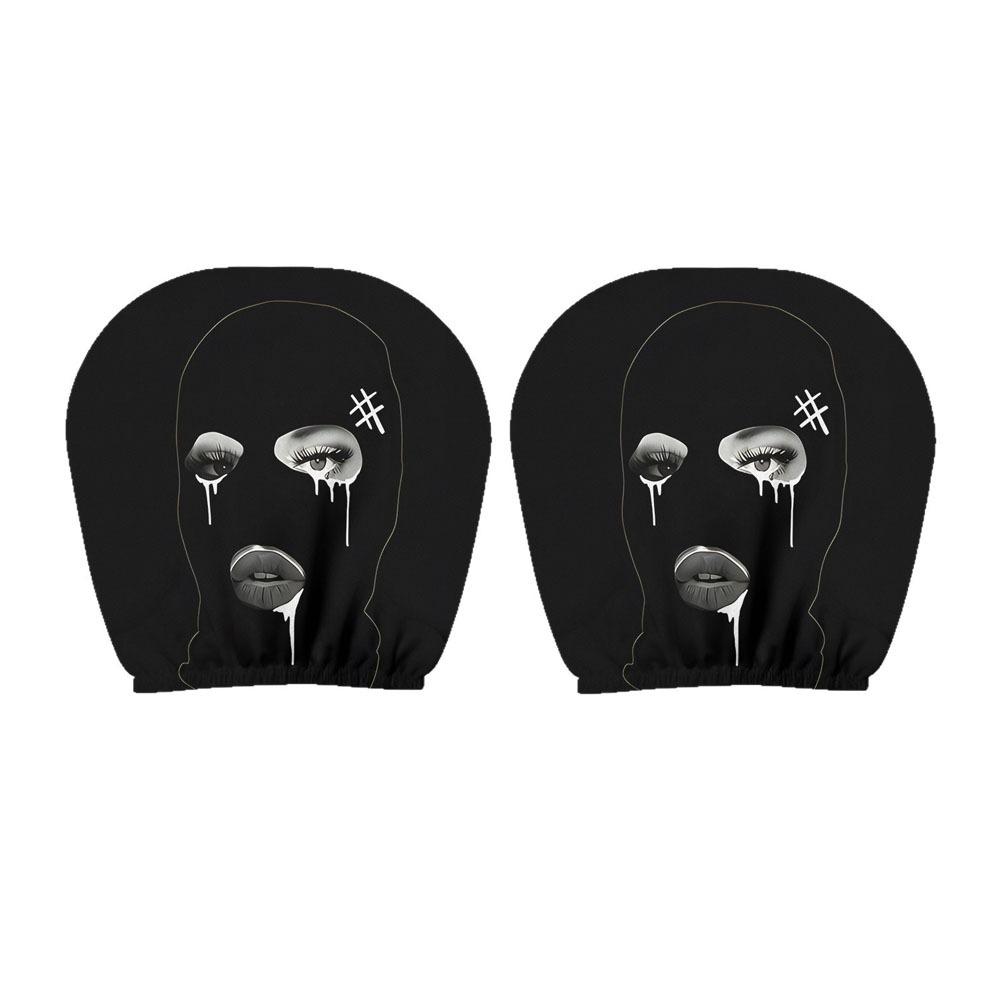 2 Pcs Ghost Headrest Covers Halloween Accessories Car Seat Headcover Car Headrest Covers Halloween