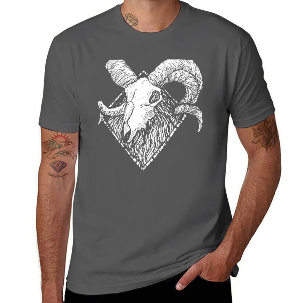 Skull Symbol of the Goat Witchcraft by KRAFTD TShirt Fitness Training Breathable Tee