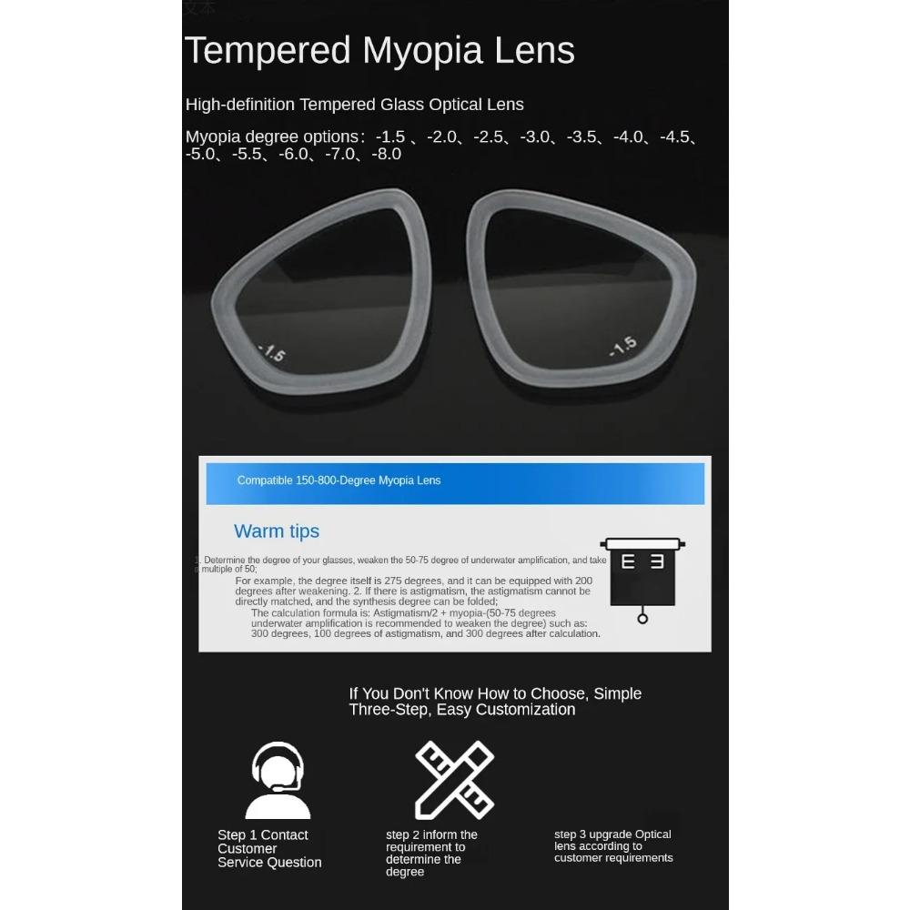 Scubal Diving Mask Snorkels  Set  Anti-burst myopia lenses  Anti-Fog adult Diving Swimming Easy Breath Tube  Snorkel Mask