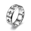 Men's Rotating Cross Titanium Steel Ring - European & American Style Stainless Steel Jewelry