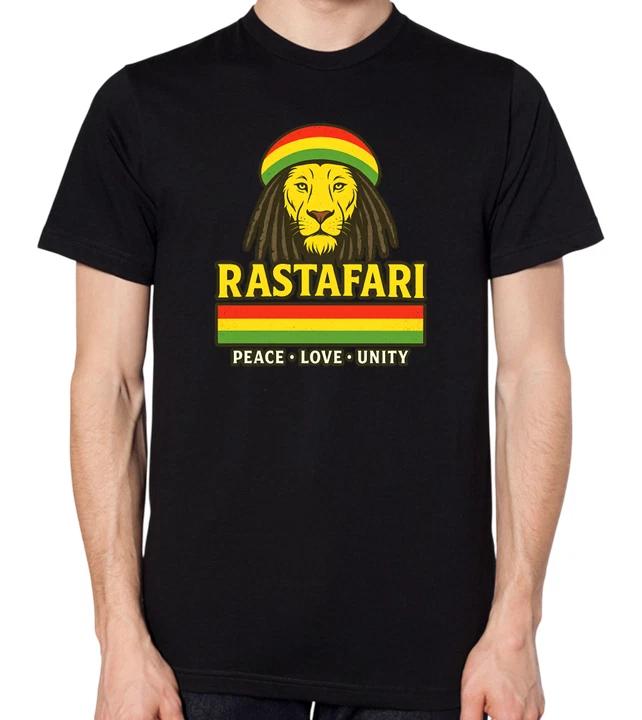 Lion With Dreads Peace Love Unity T-Shirt Jah Rasta Reggae Rastafarian Top XS