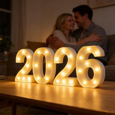 Yousheng Light Up Numbers 2026 Large LED Marquee Numbers Battery Operated Letter Sign for New Year Graduation Party Wedding Table Decor