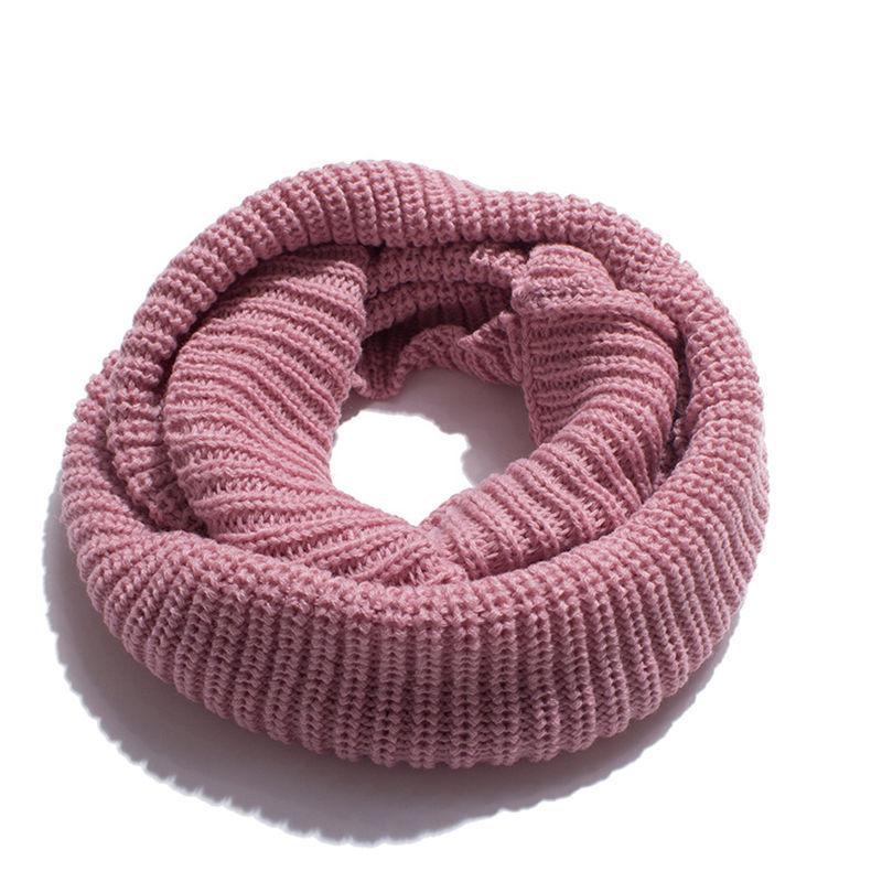 Autumn and Head Pin Woven Scarf Scarf Keep Scarf Two-Loop Warm Fashion Winter Wool