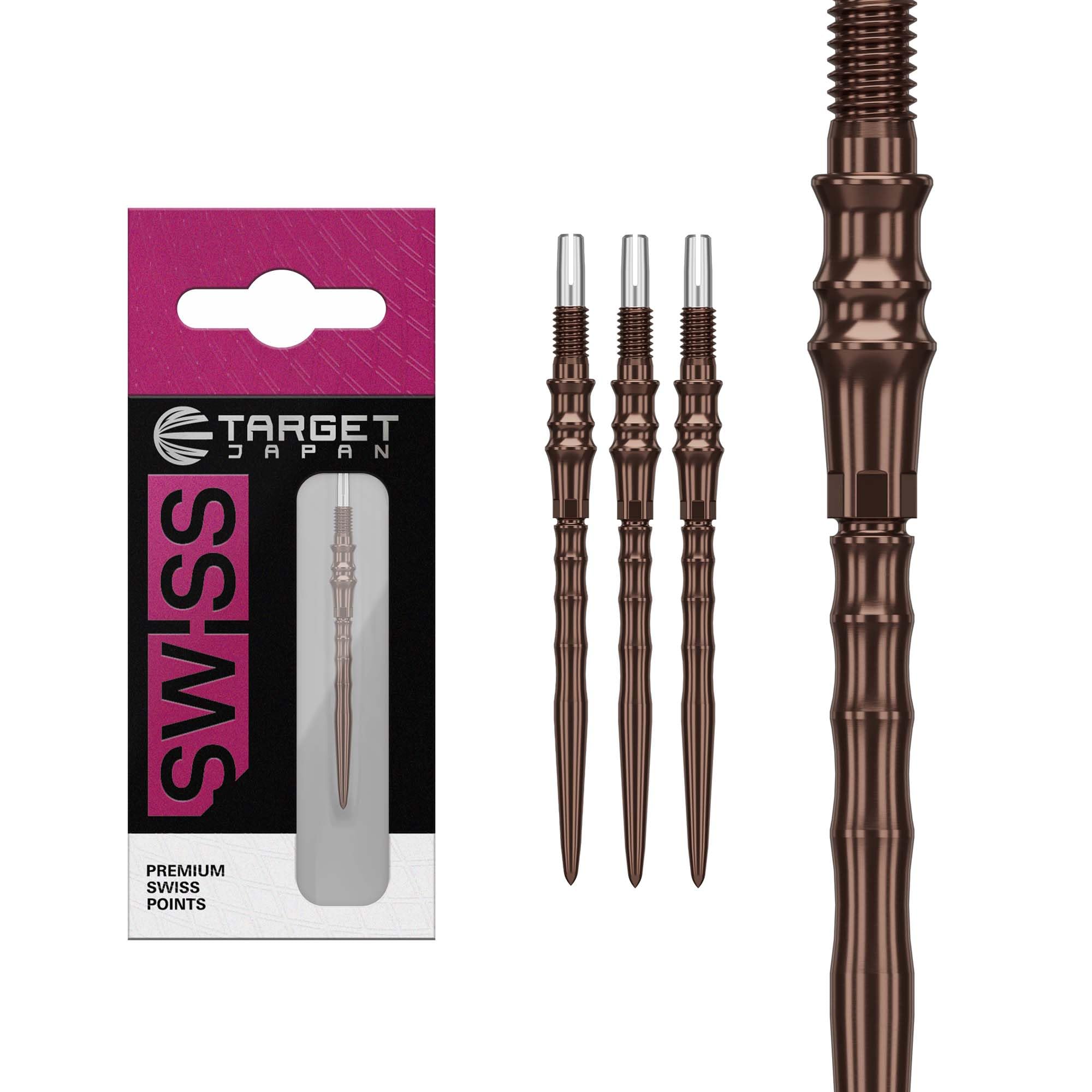 Цель Япония ЯПОНИЯ ПРЕМИУМ ШВЕЙЦАРСКАЯ ТОЧКА (Наконечники Swiss Point для стальных дартс Target) (Кремнезем, 35 мм)