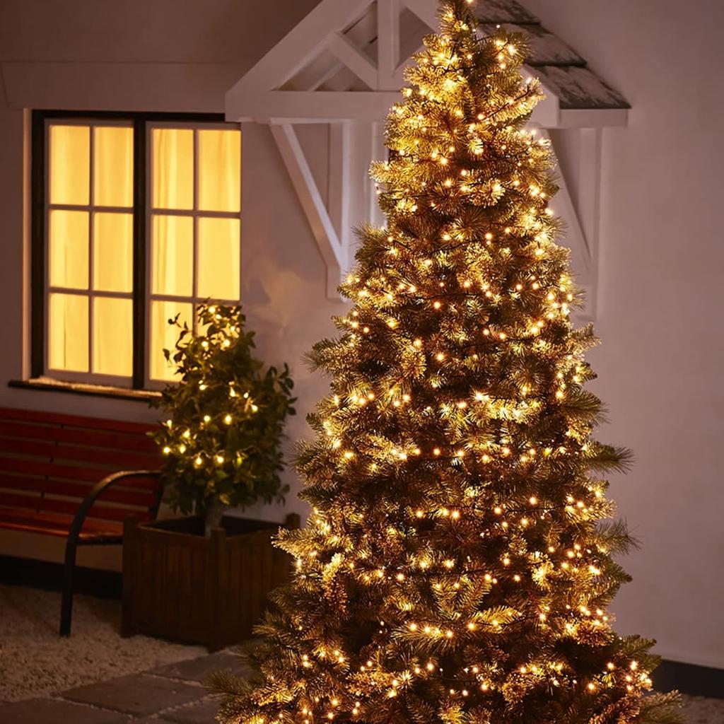 Dazzle Bright 132FT 400 LED Christmas Lights, Christmas String Lights Plug in with 8 Modes, Waterproof Christmas Decorations for Xmas Indoor Outdoor