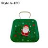 1-10PCS Tinplate Christmas Gift Box Handbag Shape Mini Candy Container Festive Party Favor Box Holiday Home Office Decoration
