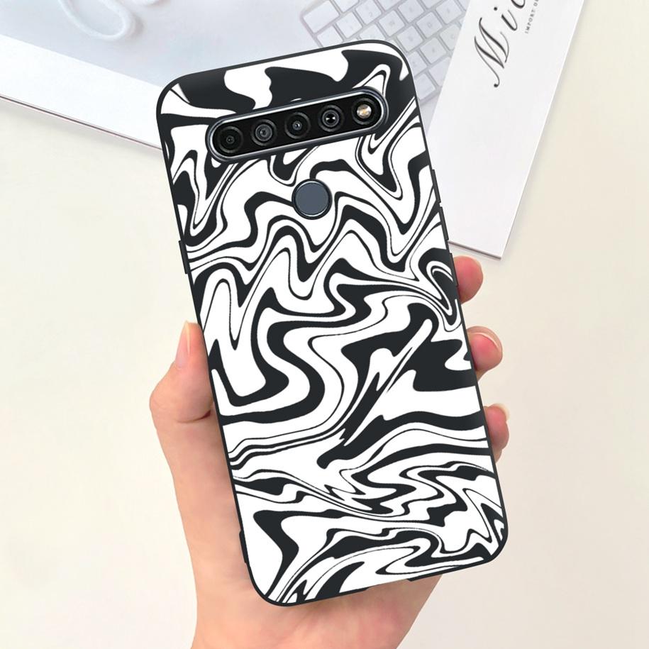 Para Funda LG K61 LMQ630EAW LM-Q630 Flor de Moda Suave Coque Fundas de Teléfono Para LG K61 2020 K 61 Cubierta Trasera de Silicona Para LGK61 Funda