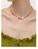 Colorful Dopamine Mother-of-Pearl Flower Women's Choker Necklace: Fashionable, Niche Design, Light Luxury Clavicle Chain.